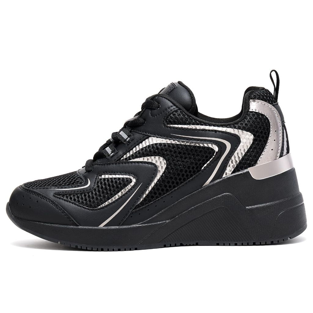Cestfini Fashion Wedge High Heeled Sneakers for Women, Lace Up Non-Slip Comfortable Sneakers