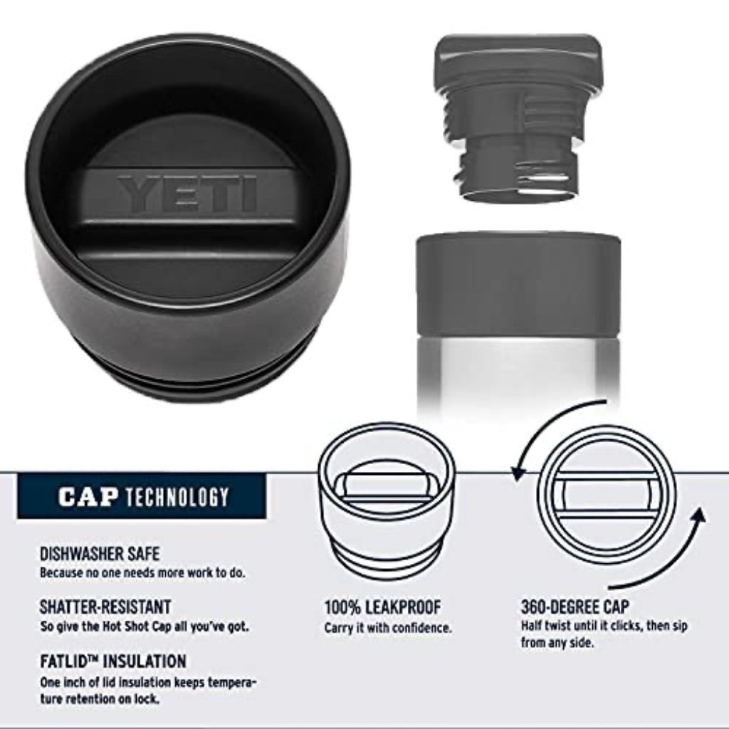 Yeti Rambler 18oz Hotshot Bottle, Vacuum Insulated Stainless Steel - Black