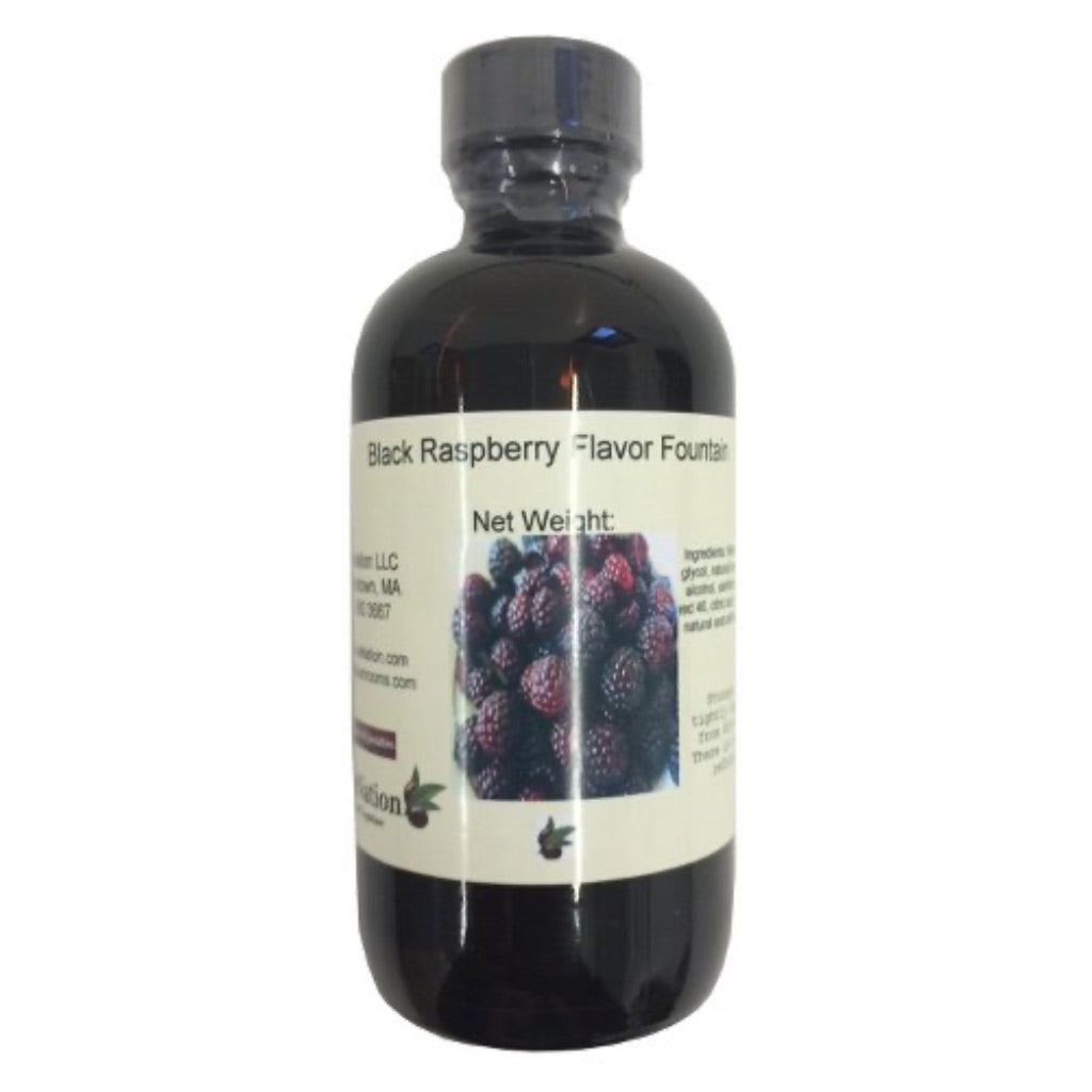 OliveNation Black Raspberry Flavor Fountain, Sugar-Free Water Soluble Beverage Flavoring, Kosher, Gluten Free, Vegan - 4 ounces