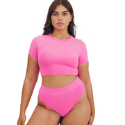 Organic Basics Womens Smooth Thong Seamless Underwear, Pink, Medium