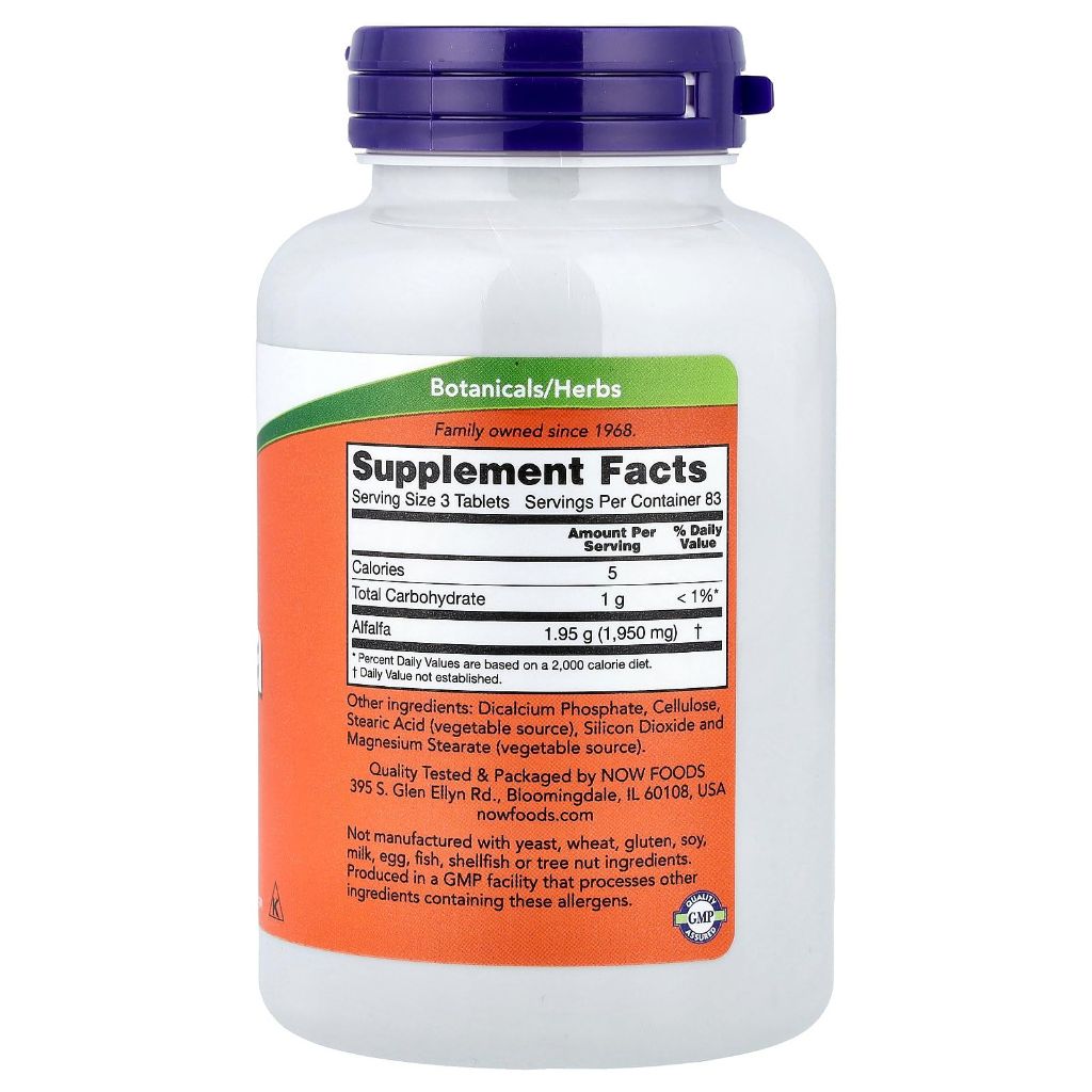 Now Foods, Alfalfa, 650 Mg, 250 Tabs