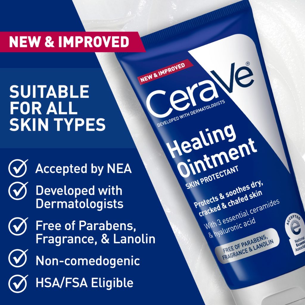 CeraVe Healing Ointment, Fragrance Free & Lanolin Free, 5 Oz