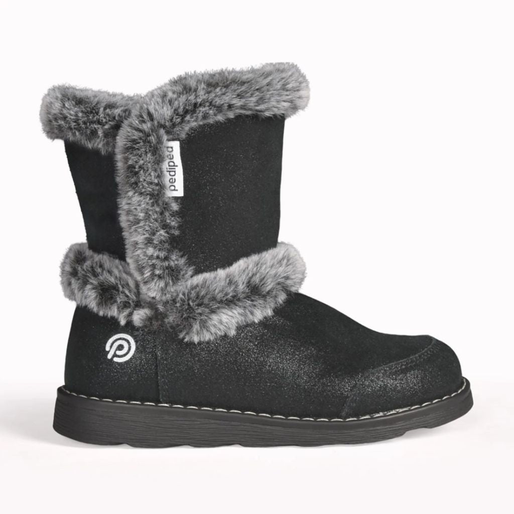 pediped Kids Flex Trout Boots, Black - size 3.5