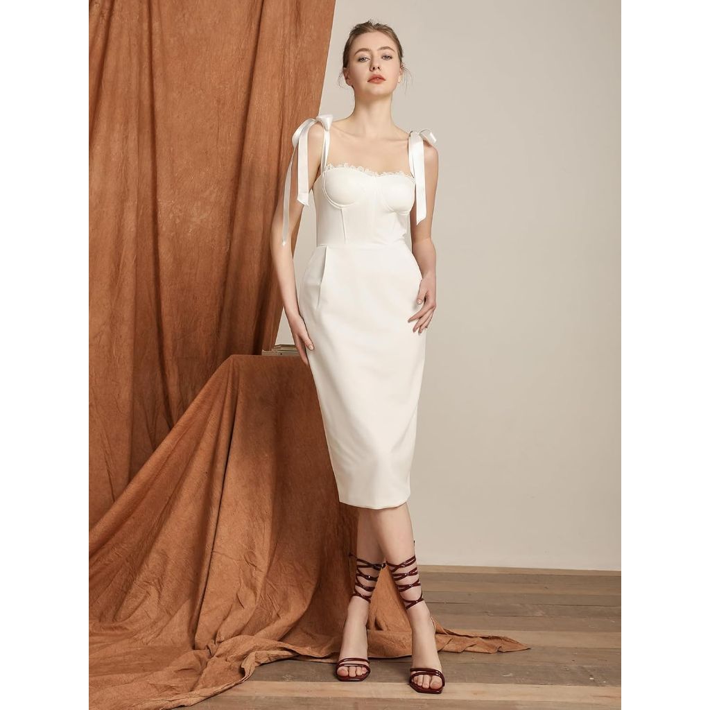 RIBONGZ Women's Strappy Square Open Toe Tie Up Heeled Sandals - Burgundy, Size 8.5