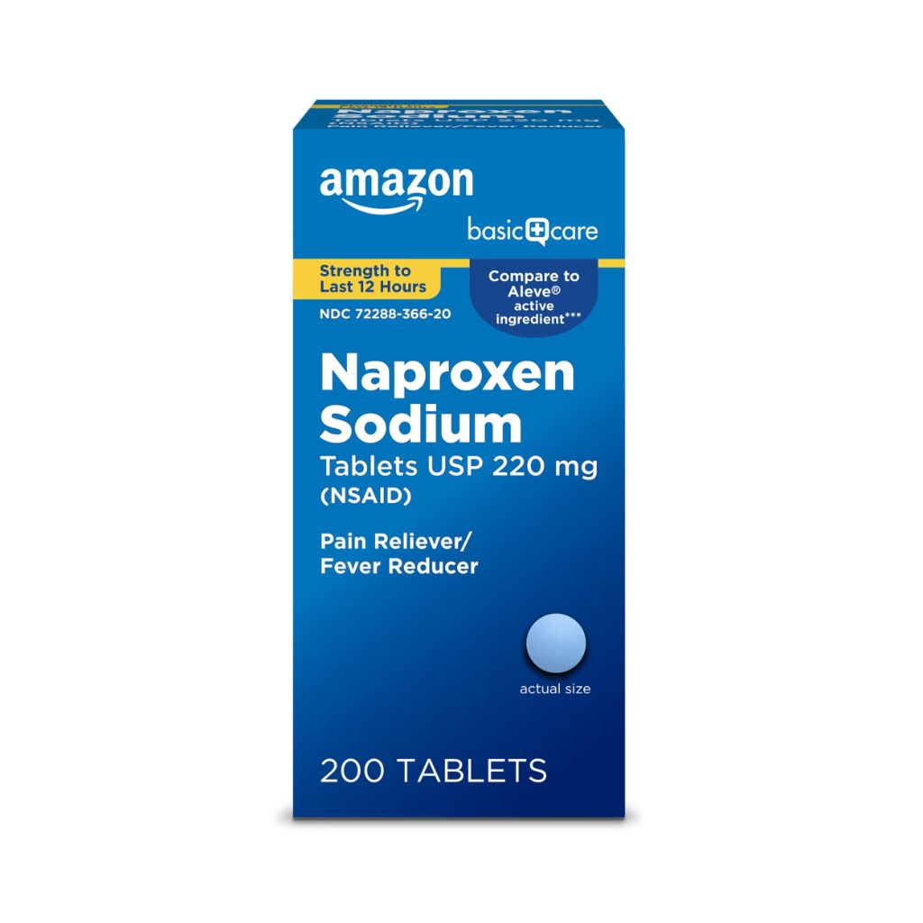 Amazon Basic Care Naproxen Sodium Tablets 220 mg - 200ct