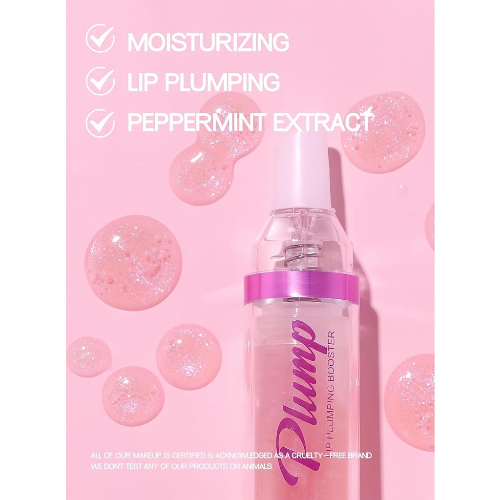 Lip Plumper 6 Colors Moisturizing Glossy Plumping Lip Gloss Long Lasting Hydrating Natural Lip Plumper for Women Girls (Color 05)