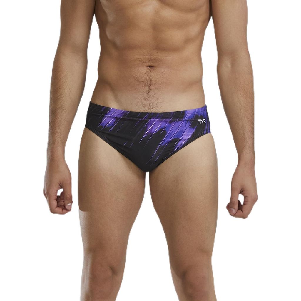 TYR Men's Cycloid Durafast Elite Brief, Purple, Size 34 M