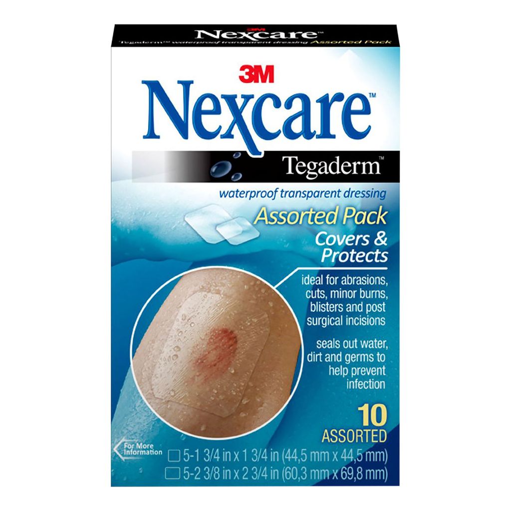 3M Nexcare Tegaderm Transparent Dressing, 10 Ct