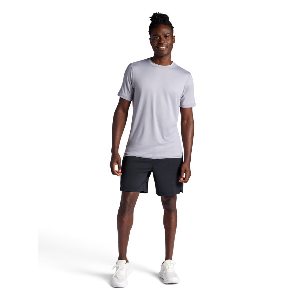 SZ S, Gaiam Men’s Hero 7” Short, Standard Fit, Stretch Midweight Terry Material, Black