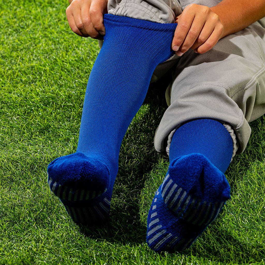 Franklin Sports Youth-Baseball + Softball Socks - Royal - Youth Large