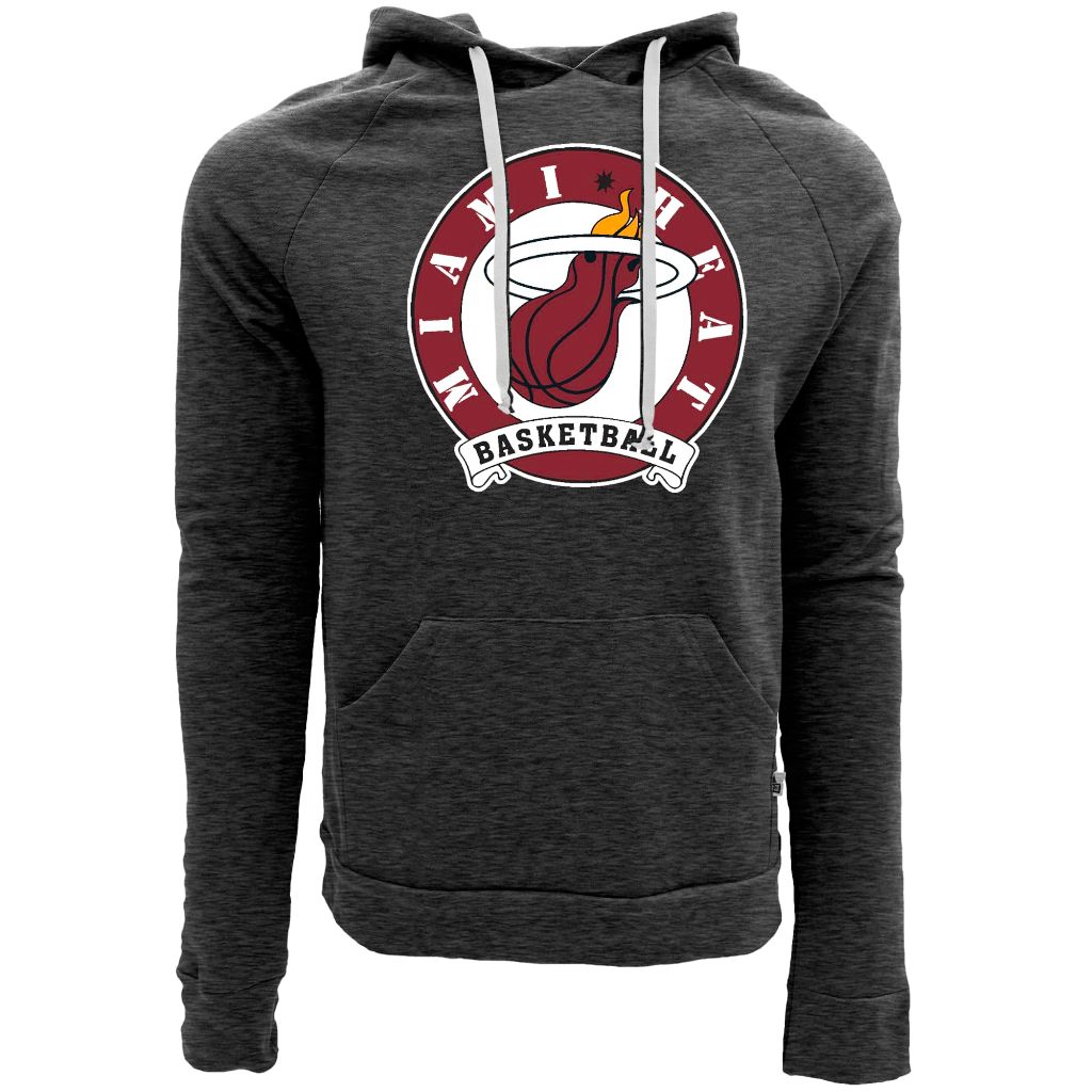 Miami Heat NBA Officially Licensed Tri-Blend Hooded Sweatshirt, Black - size 2XL