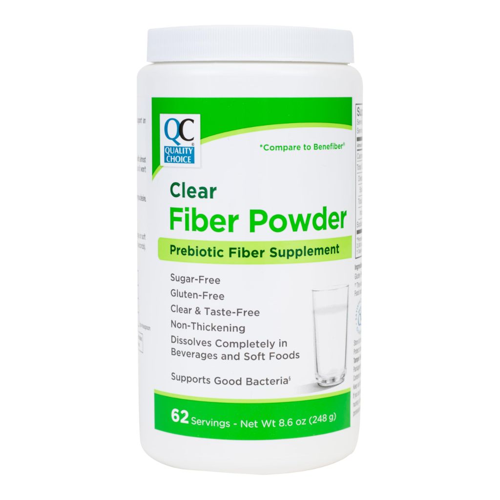 Quality Choice Clear Prebiotic Fiber Supplement Powder for Digestive Health - 62 Servings, 8.6 Ounces (248g)