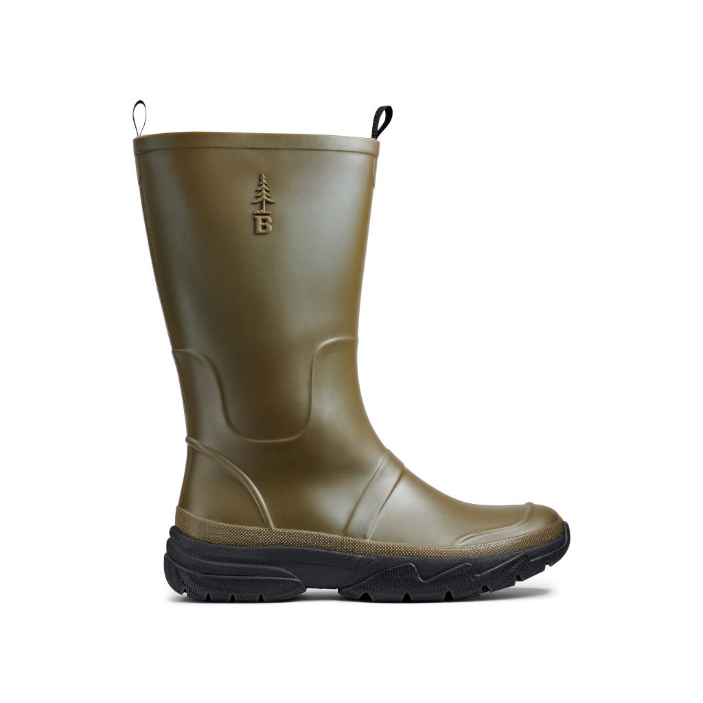 BASS OUTDOOR Men's Field Rainboot - Olive, Size 7