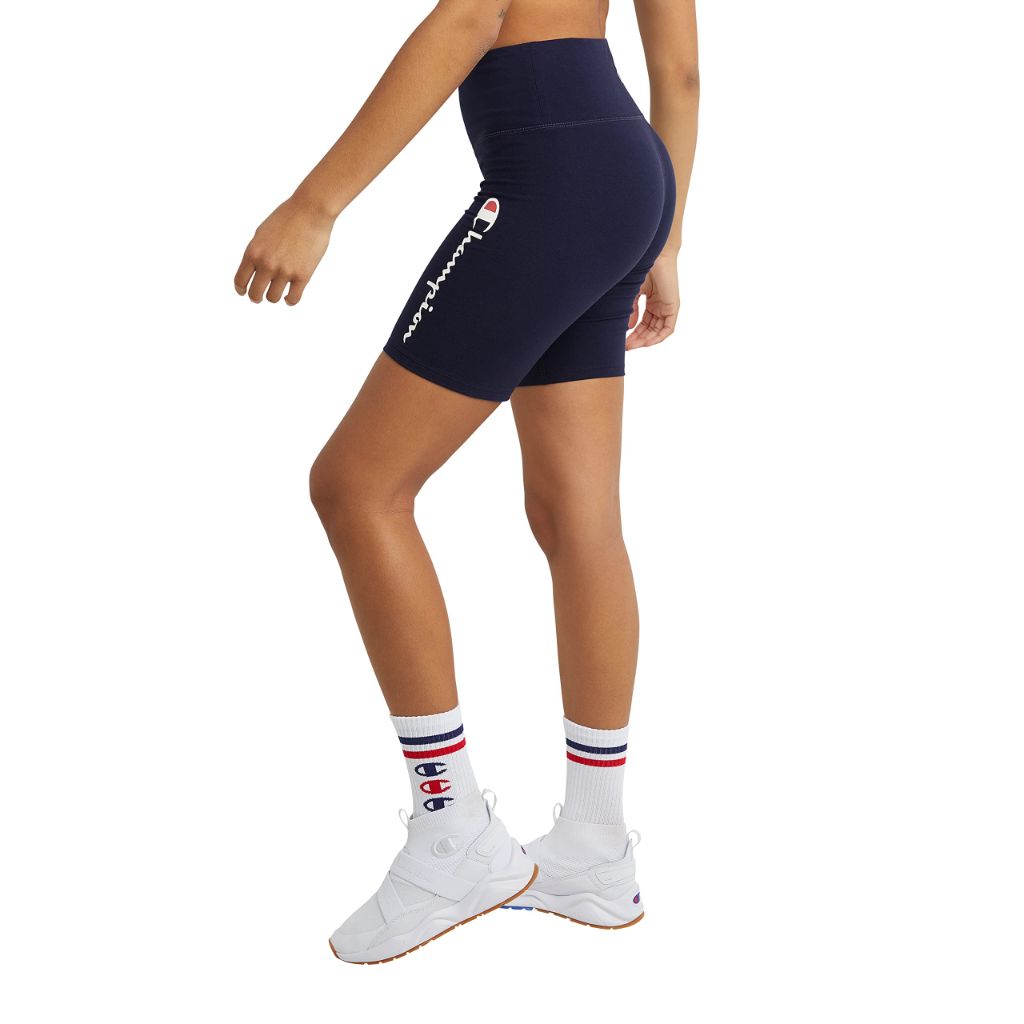 Champion womens 7" Authentic Bike Shorts, Athletic Navy-550761, X-Small US
