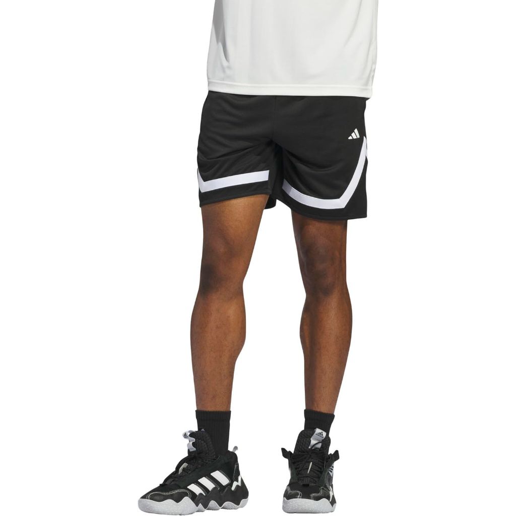 Adidas Men's Pro Block Shorts, Maroon/Cloud White, XX-Large 5 Inch Inseam