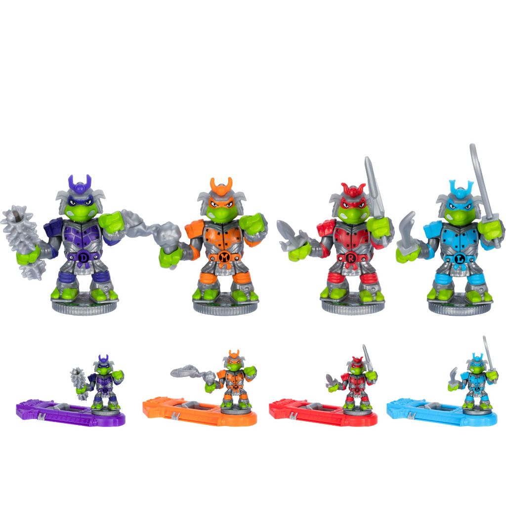 Legends of Akedo Teenage Mutant Ninja Turtles, Mini Battling Warriors TMNT Figure with Unique Weapons (4pk Bundle)