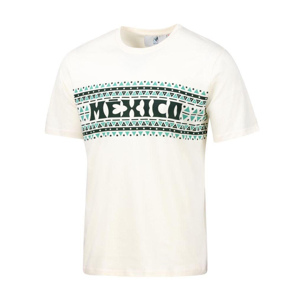 "Mexico" Adult's Been There Crew T-Shirt - Off White, Large