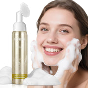 KENINA Turmeric Face Wash with Brush, Turmeric Foaming Facial Cleanser, PH Balancing Oil Control Pore Cleaner (130ML)
