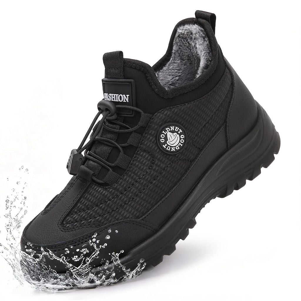Goldnut Winter Boots for Women: Slip On Snow Boot for Women Waterproof Warm Fur Lined  Black Size 8.5