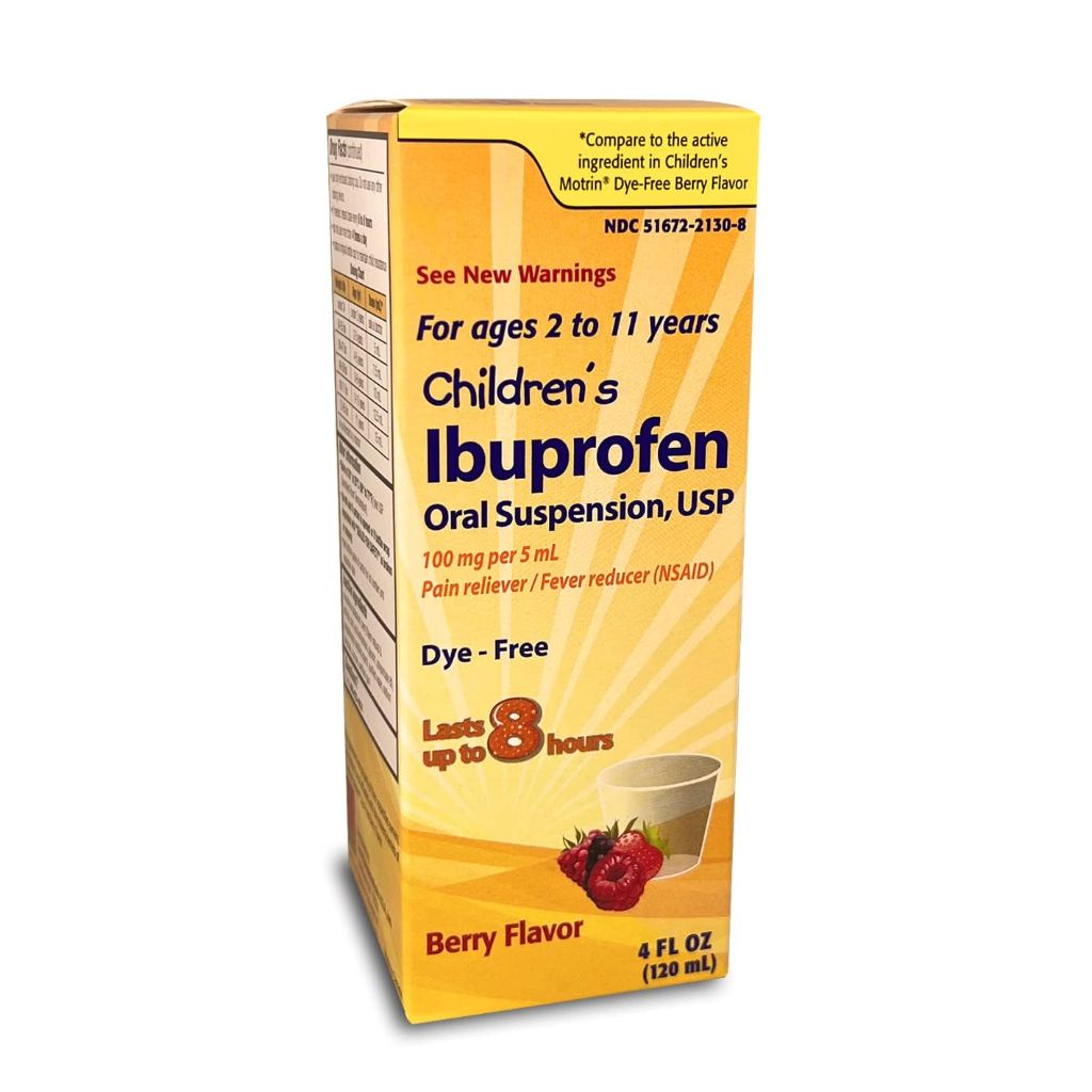 Children's Ibuprofen Oral Suspension 100 mg per 5 mL, 4 Fl Oz, for Ages 2-11 Years, Berry Flavor