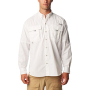 Columbia Men's Bahama II Long Sleeve Shirt, White, Large