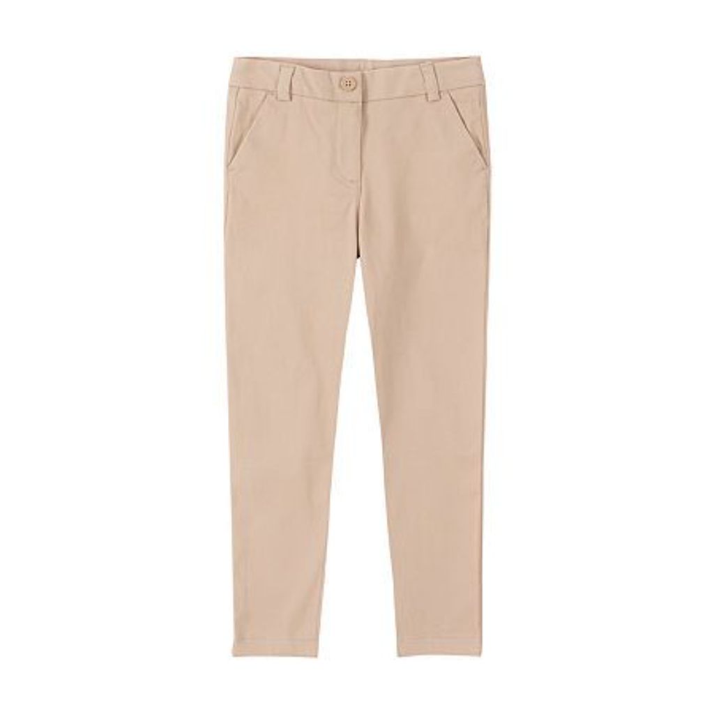 IZOD Little & Big Girls Adaptive Skinny Flat Front Pant, 5, Beige