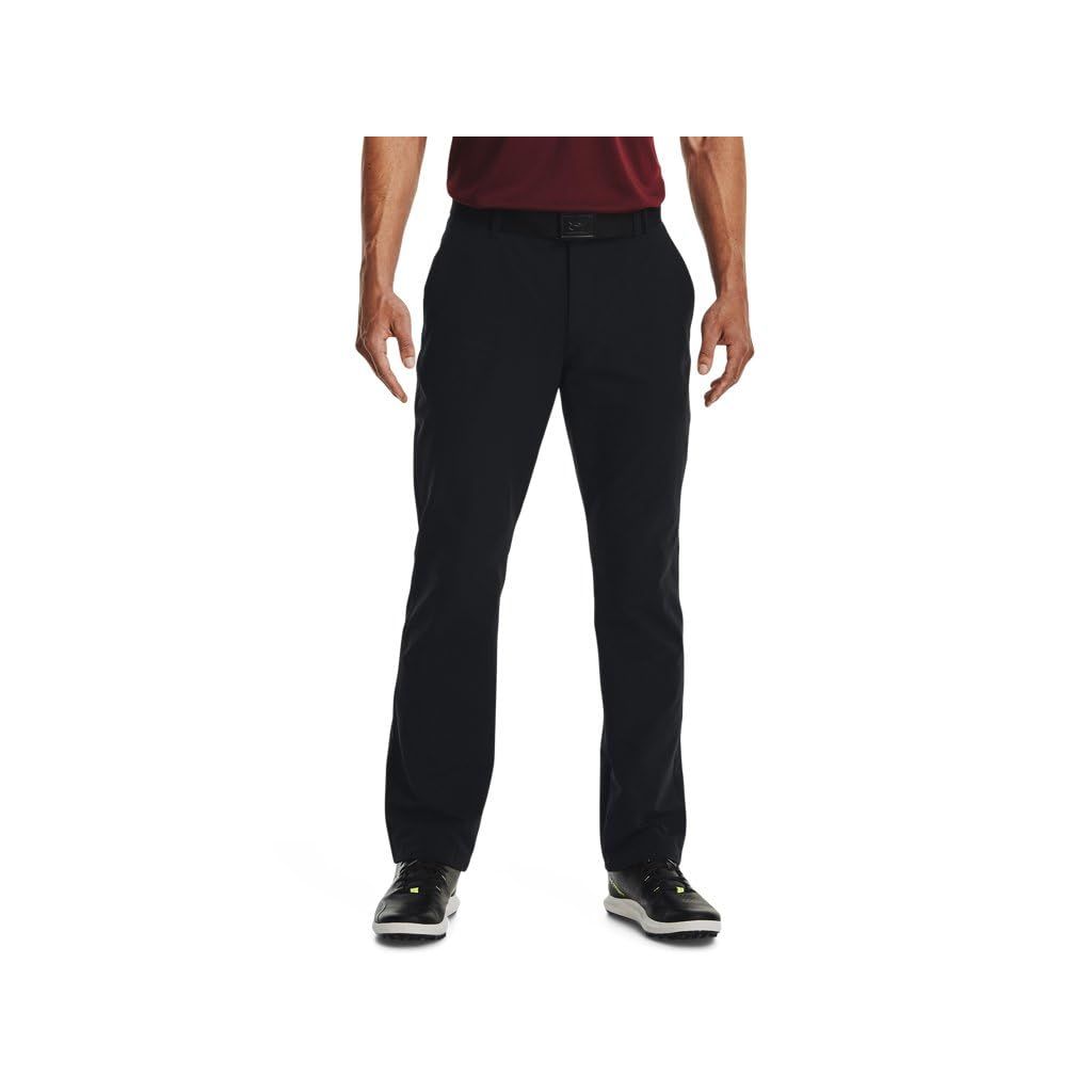 Under Armour Golf Men's Matchplay Tapered Golf Pants, Black/Black, 36/34