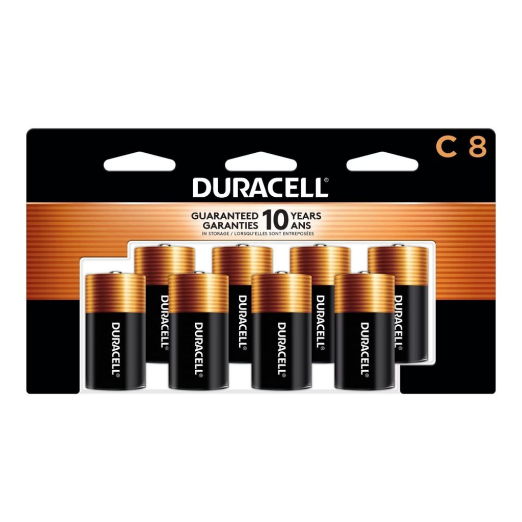 Duracell Coppertop 1.5V Alkaline Batteries - C - 8 Pack