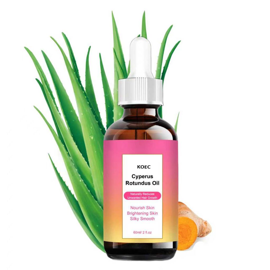 Organic Cyperus Rotundus Oil for Hair Removal - Cold-Pressed Natural Formula to Help Minimize Unwanted Hair 2oz