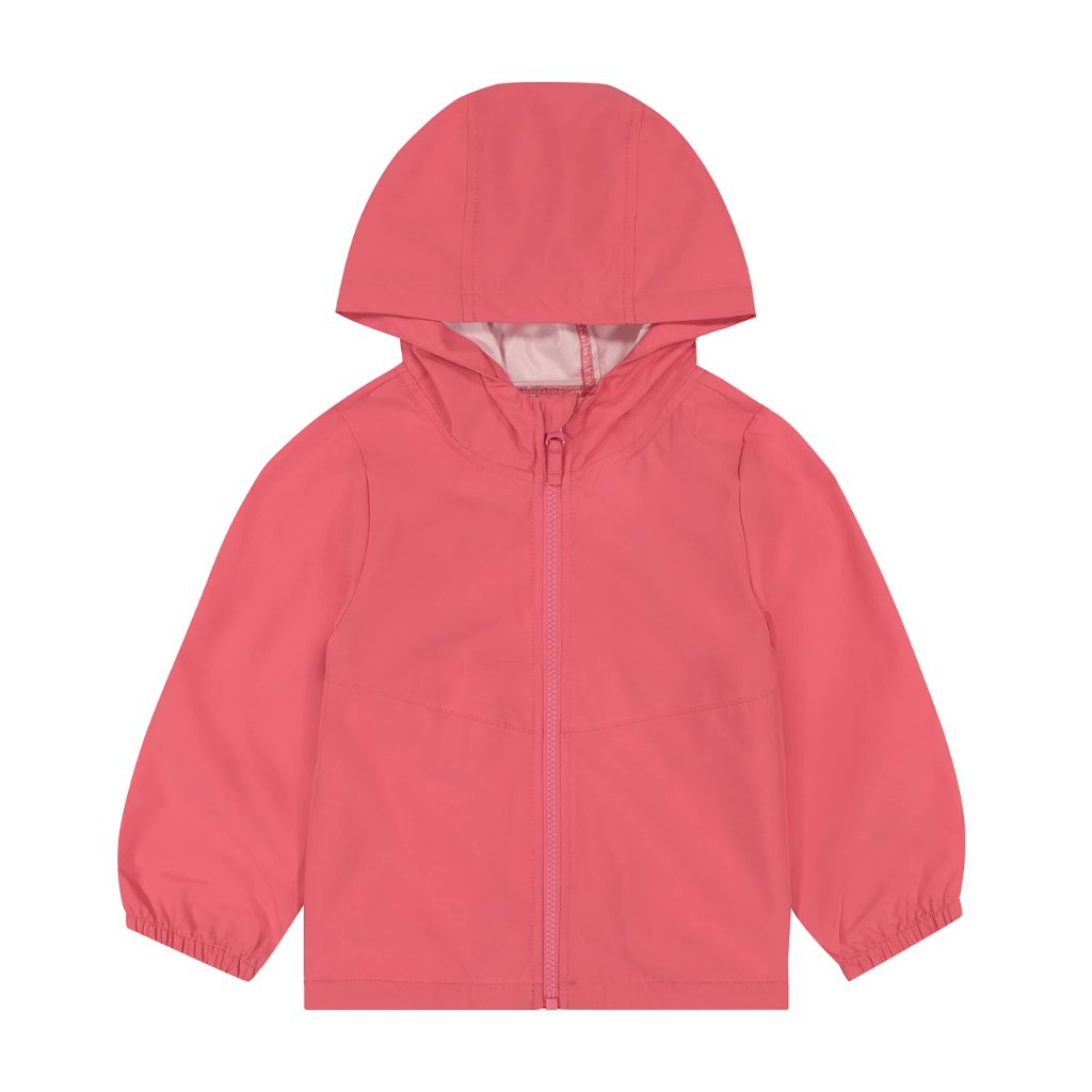 LONDON FOG Girls Lightweight Water-Resistant Windbreaker, Pink, Size 5/6