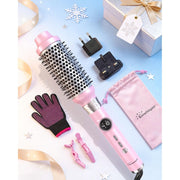 Thermal Brush Curling Brush - Heated Round Brush 1.5 Inch Detachable Head with 2 Hair Clips & 2 Conversion Plug