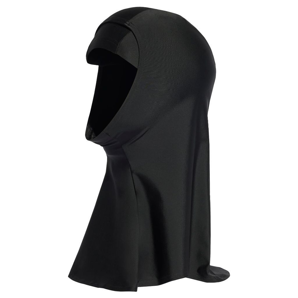 adidas Women's 3 Stripes Swim Hijab - Black, Medium