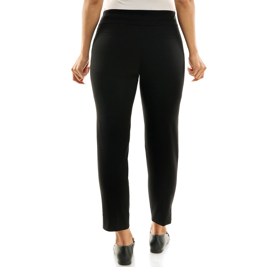 Zac & Rachel Women's Pull-On Ankle Length Pants, Black, 6