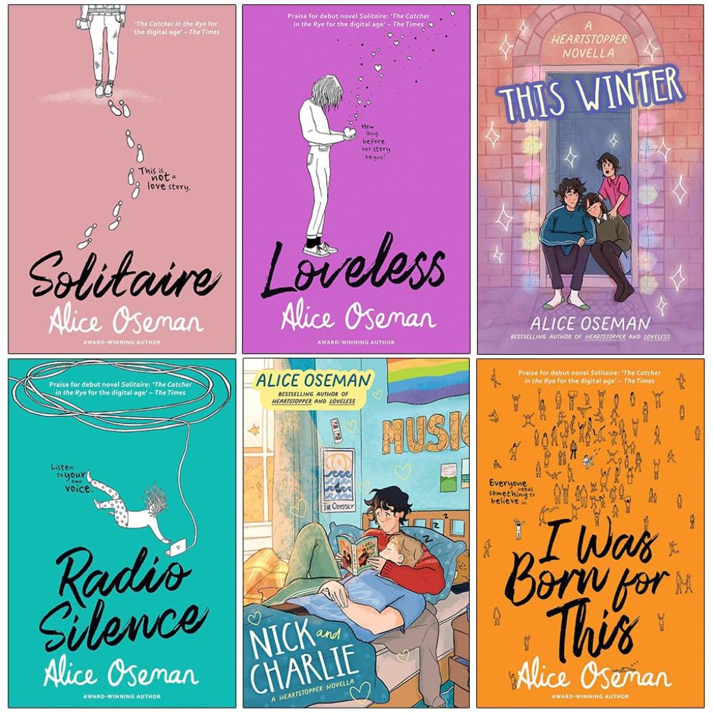Alice Oseman Collection 6 Books Set (Solitaire, Loveless, This Winter, Radio Silence, Nick and Charlie, I Was Born for This)