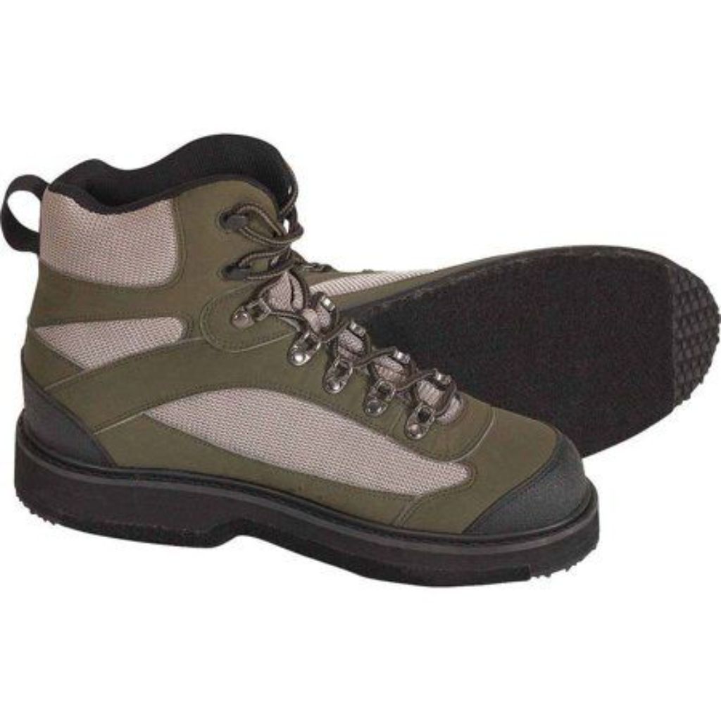 Frogg Toggs Men S Hellbender Wading Shoe - Felt | Green / Silver / Black | Size 10