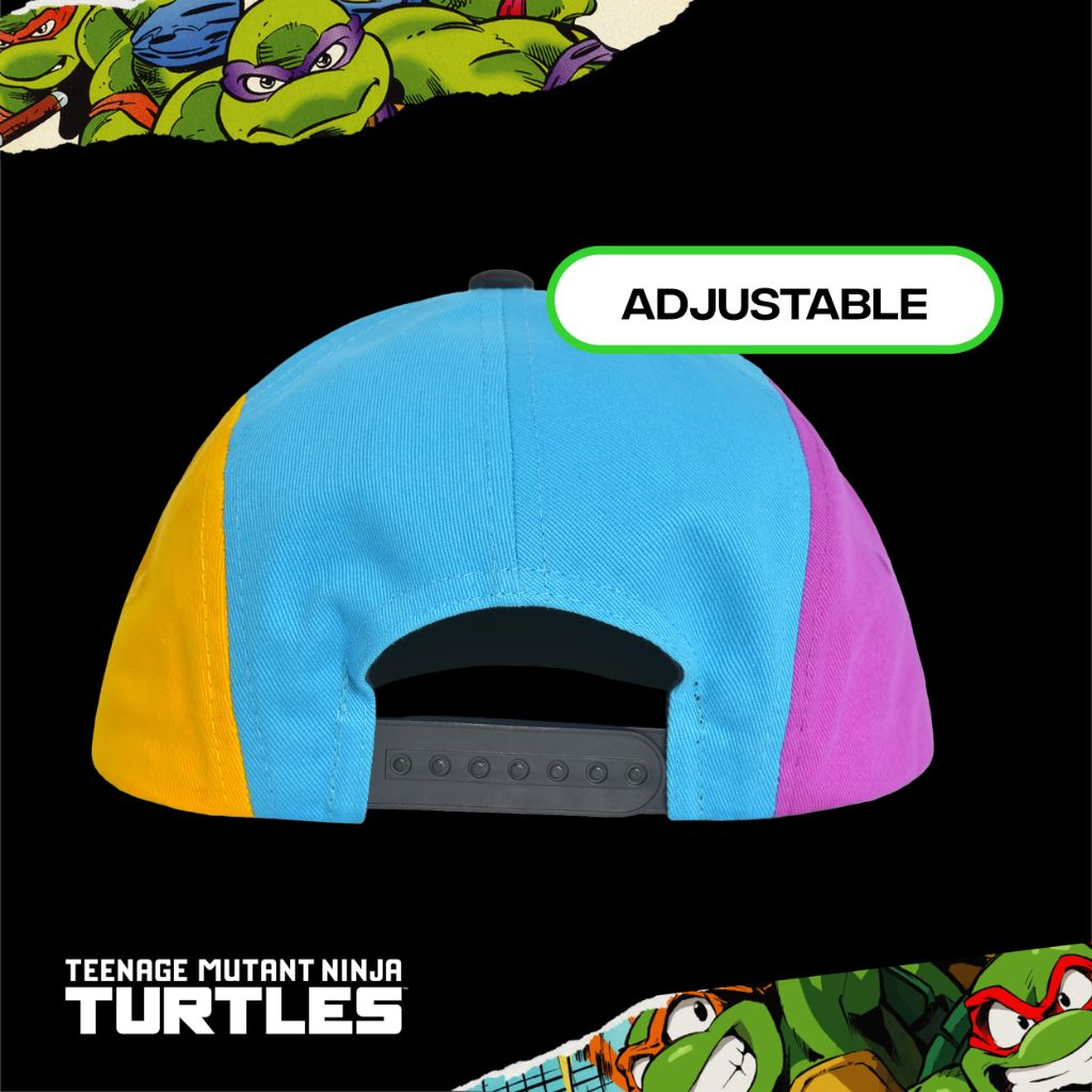 Teenage Mutant Ninja Turtles Baseball Cap, TMNT Adult Skater Snapback Baseball Hat with Flat Brim, Multi, One Size