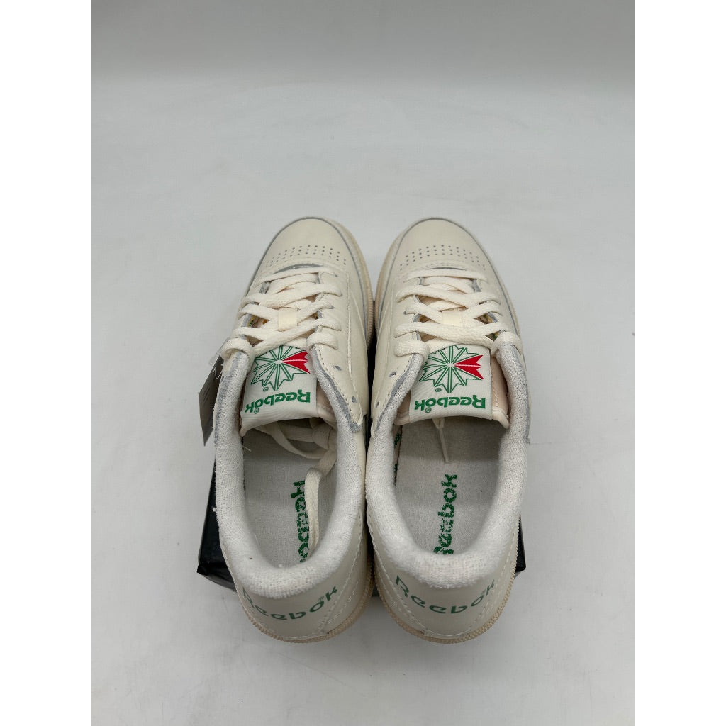 Reebok Women's Club C 85 Vintage Tennis Shoes, Chalk/Alabaster/Glen Green, Size 8