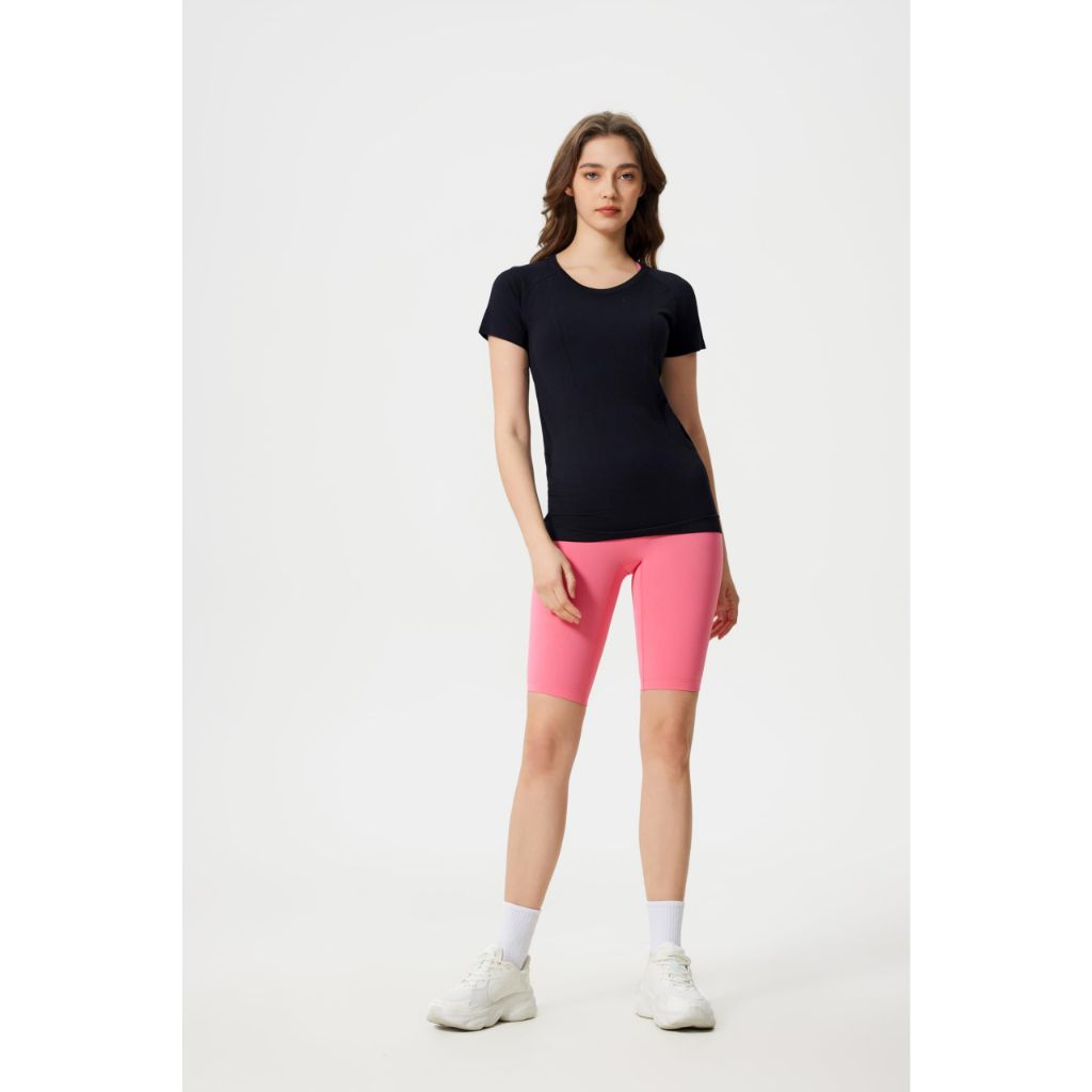 SIXIM Short Sleeve Workout Tops for Women, Black 10