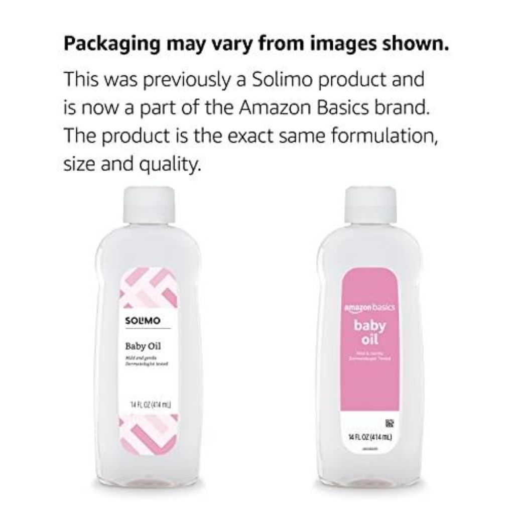 Amazon Basics Baby Oil  Mild & Gentle | Lightly Scented | 14 Fluid Ounces