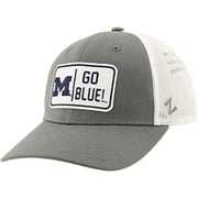 ZHATS Standard NCAA Officially Licensed Snapback Hat Big Rig Patch White Gray Defer, One Size