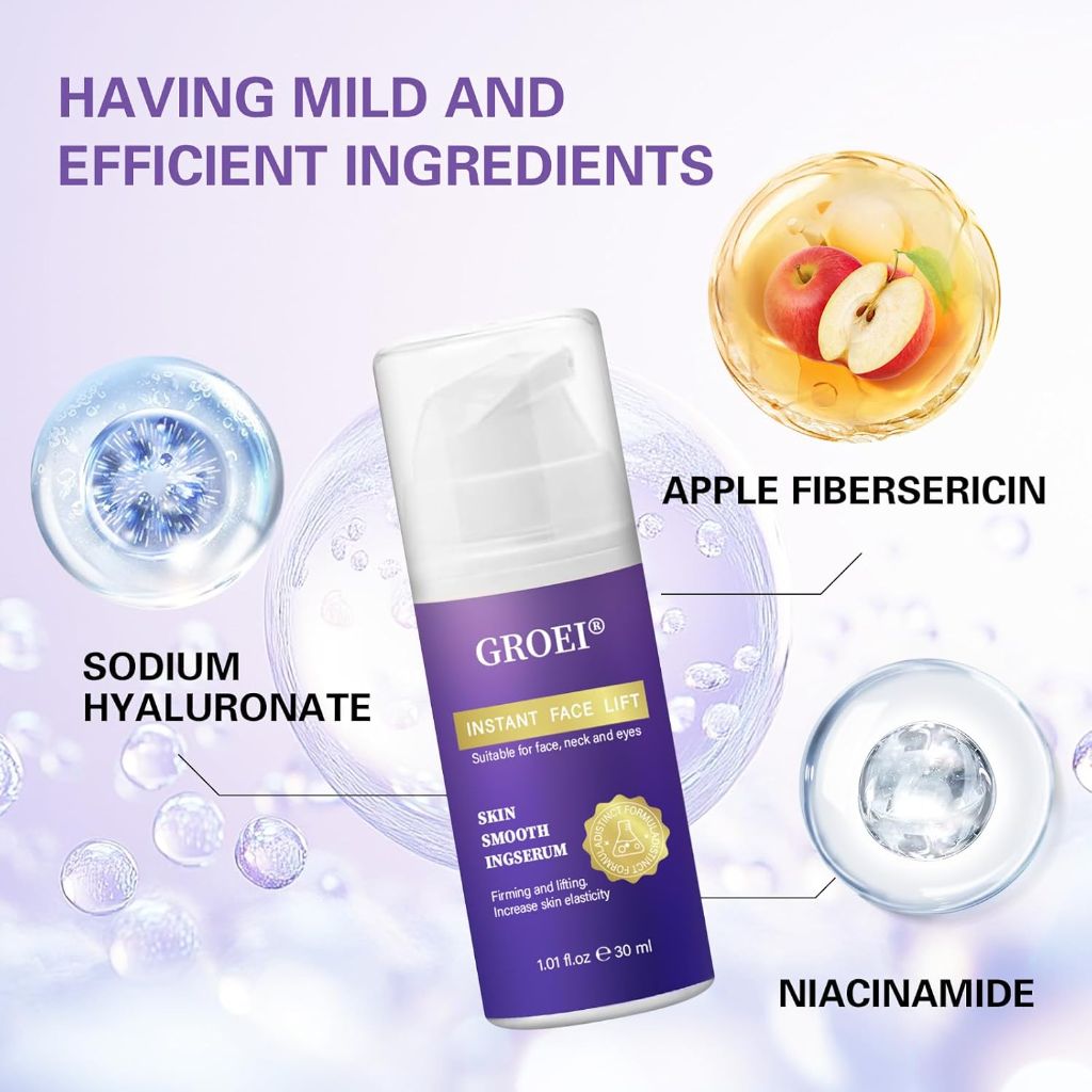 Professional Instant Face Lift Cream, Anti-Aging Skin Firming Treatment for Face Neck Eyes, 90-Second Results, 30ml