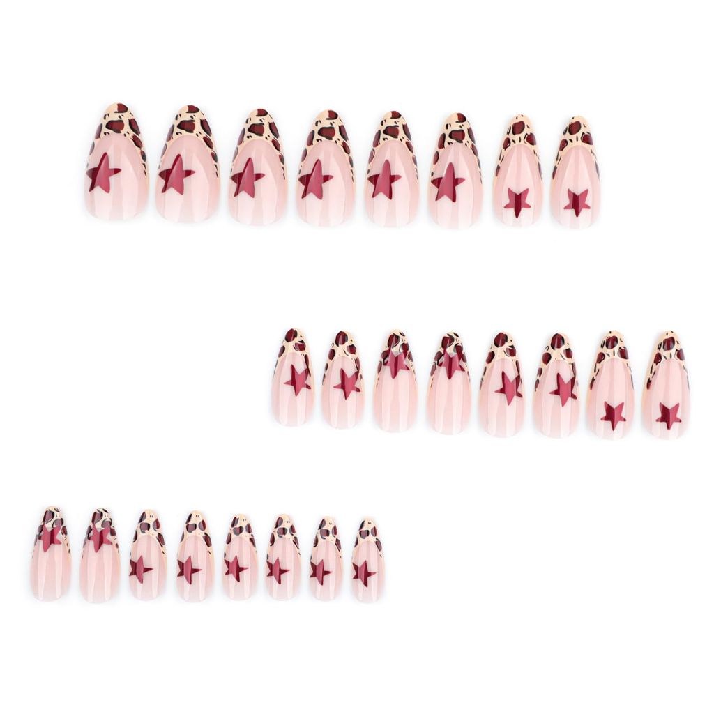 RIICFDDPress on Nails Long Fake Nails Almond Shape - 24 Pcs
