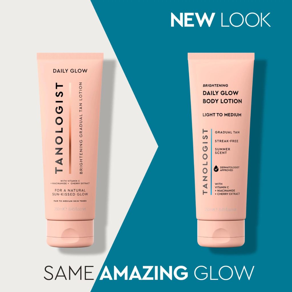 Tanologist Brightening Daily Glow Body Lotion- Light/Medium, Gradual Tanning Lotion, 8.45 fl. oz/250 ml Tube