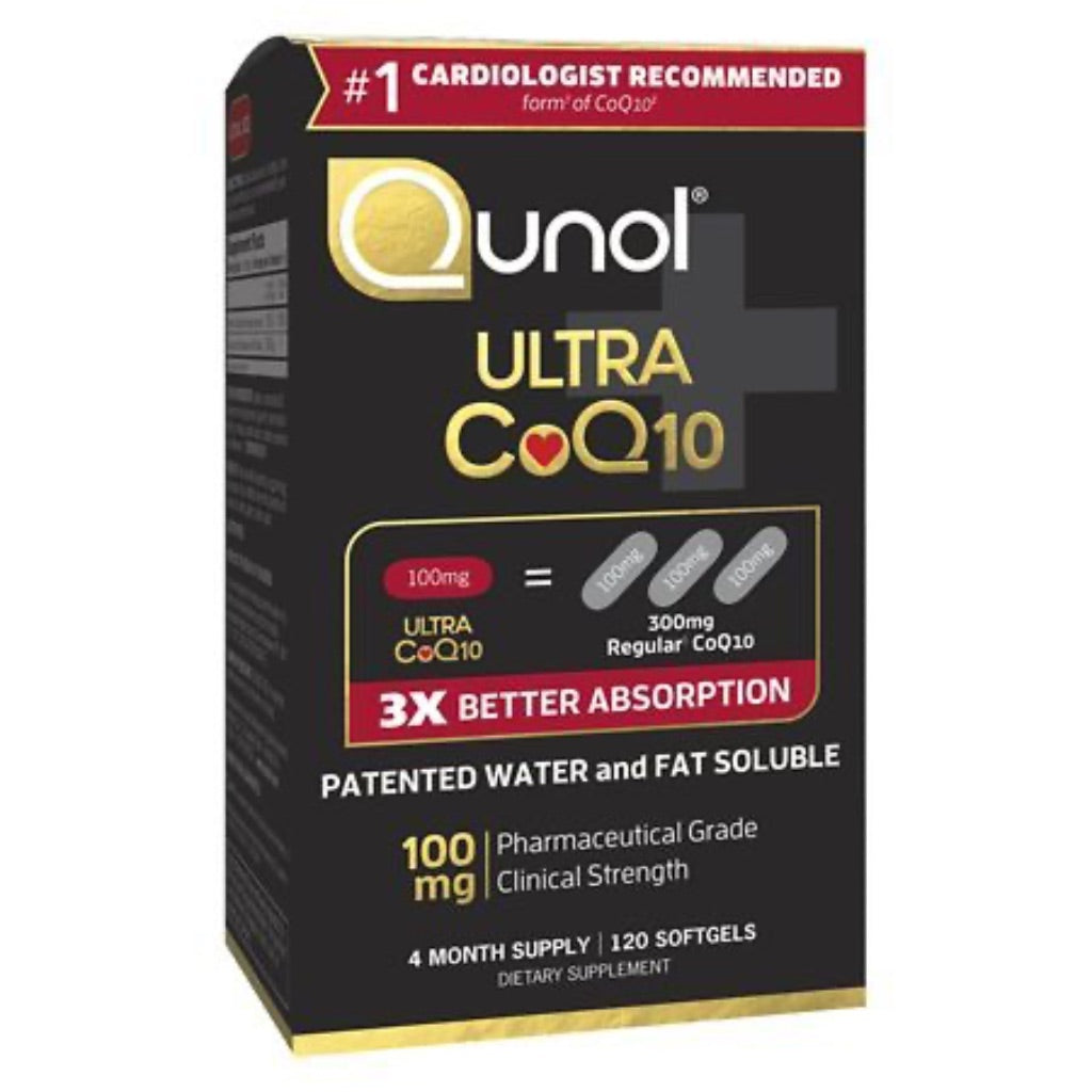 Qunol Ultra CoQ10 CoEnzyme Q10 for Heart Health and Energy Production Dietary Supplement Softgels  100 mg  120 Count