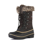 DREAM PAIRS Women's Snow Boots, Brown - Size 10