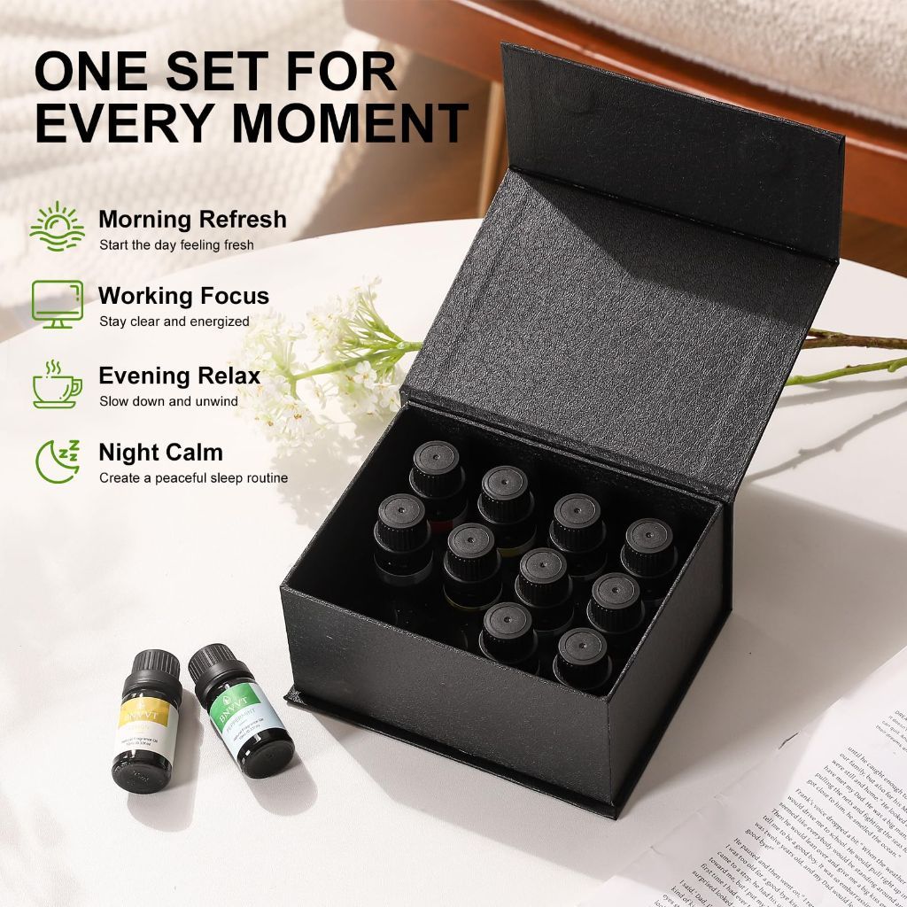 Essential Oils Set for Diffusers – 12 Pack Aromatherapy Oils