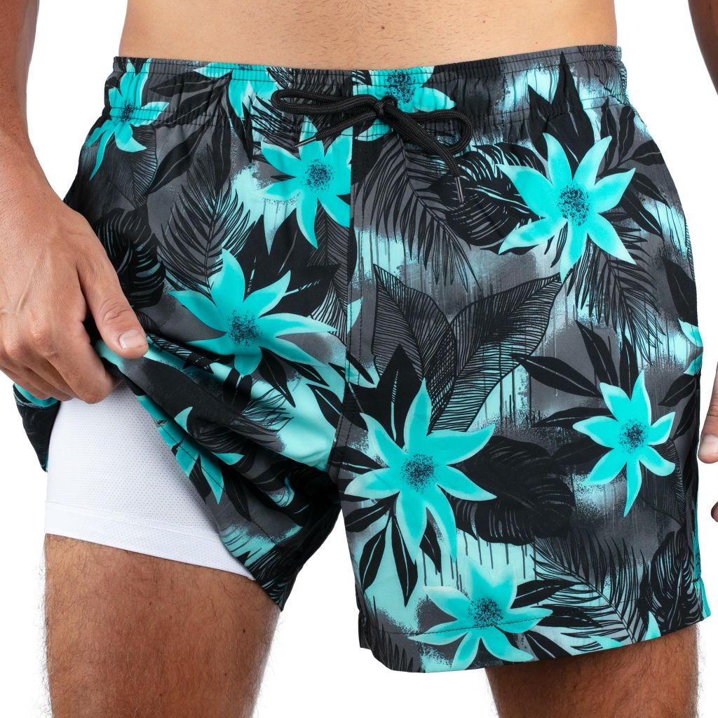 Kanu Surf 5” Men’s Swim Trunks, UPF 50+, Compression Liner (XX-Large)