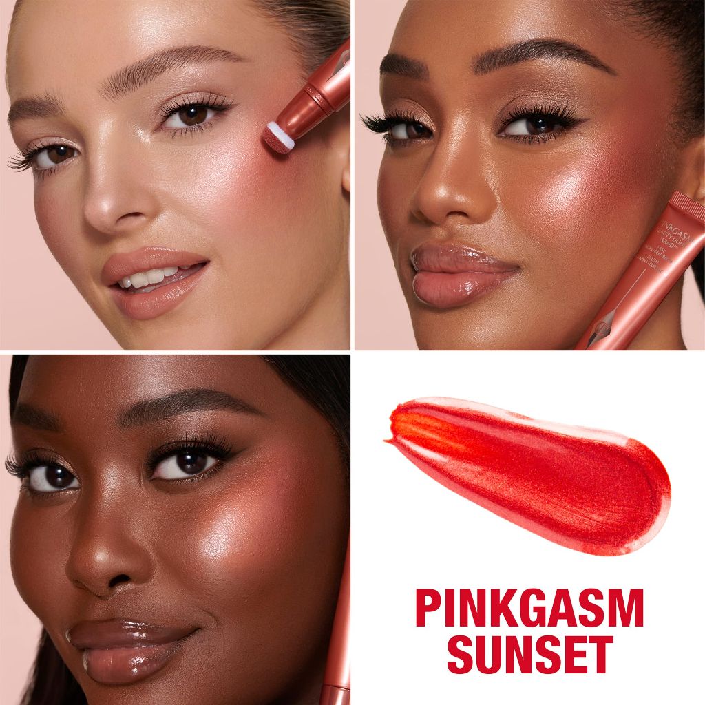 Charlotte Tilbury Beauty Light Wand Liquid Highlighter Makeup, Pearlescent, Weightless Radiant Finish - Pinkgasm Sunset