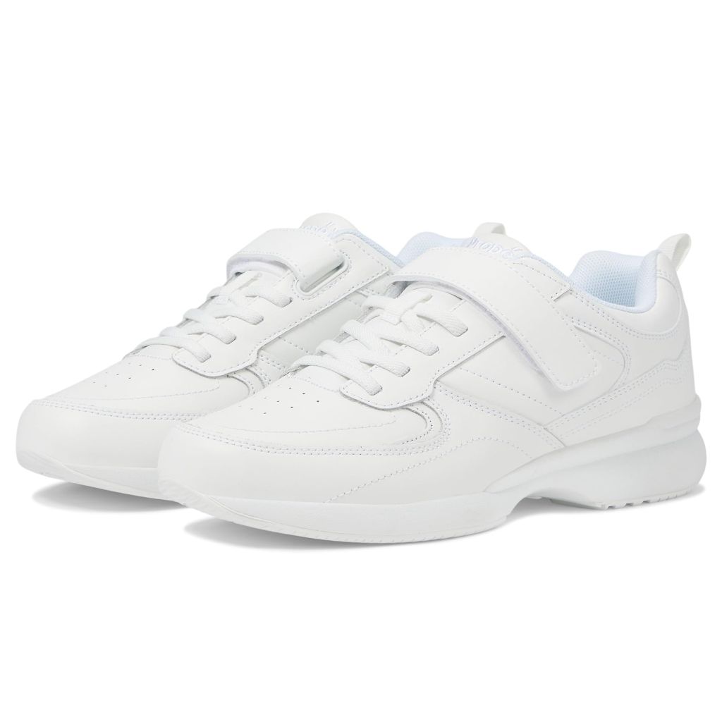 SZ 6.5 2XWD Propét Women's LifeWalker Flex Leather Orhotic Comfort Walking Shoes | White