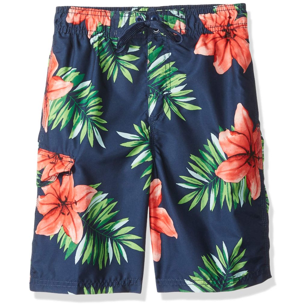 Kanu Surf Boys' Big YOLO Quick Dry UPF 50+ Beach Swim Trunk, Kala Navy, 8